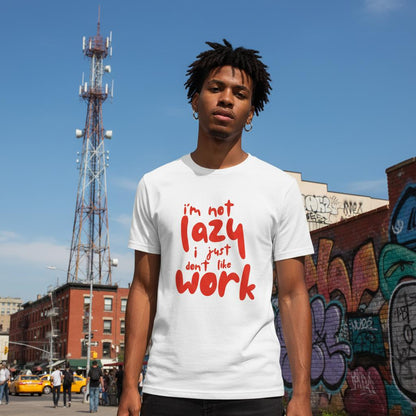 I'm Not Lazy heavyweight unisex crewneck t-shirt