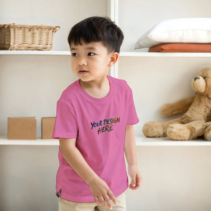 Custom personalized kids crewneck t-shirt, Gildan 5000B