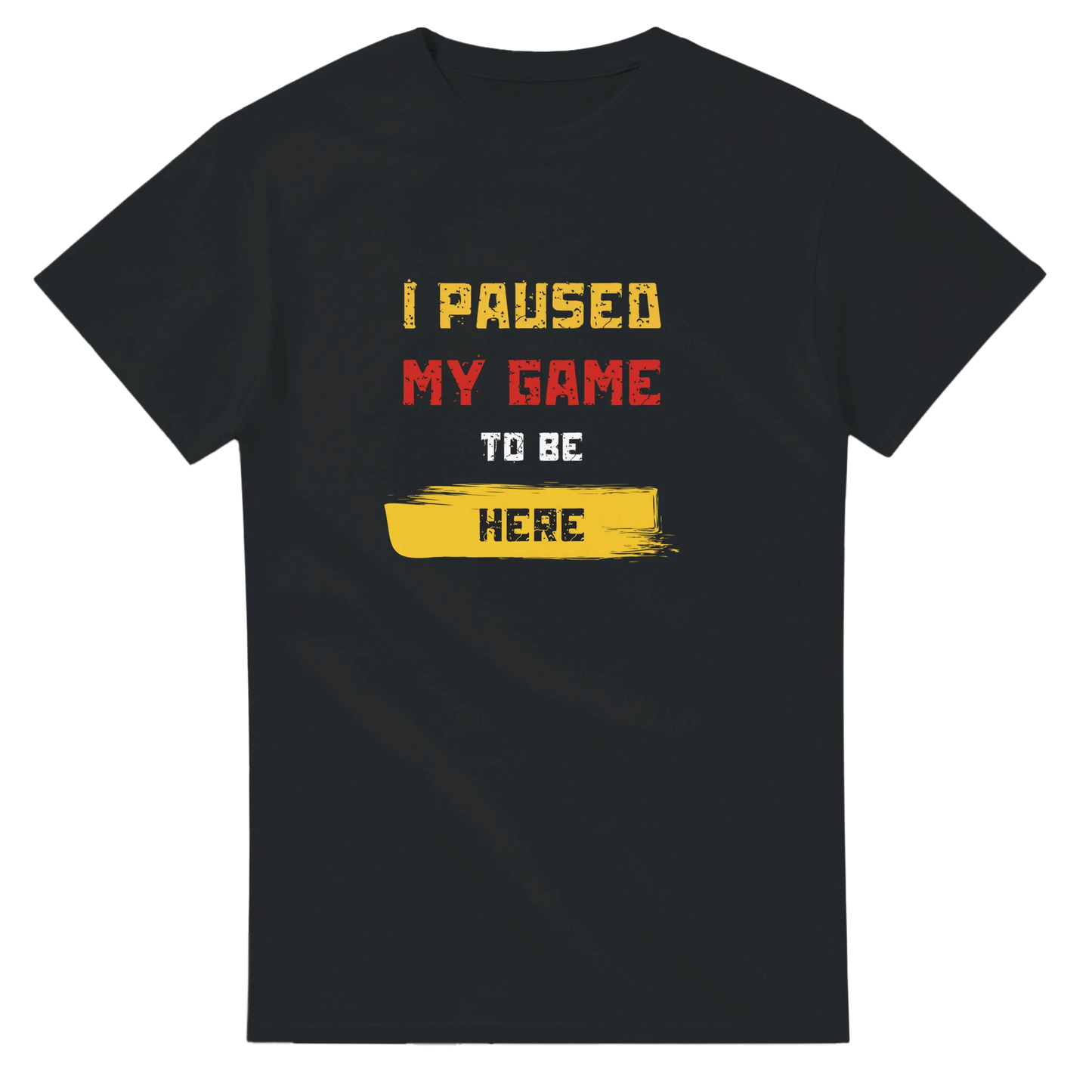 Custom sweatshirt with I Paused My Game To Be Here design, heavyweight unisex crewneck, fun and casual
