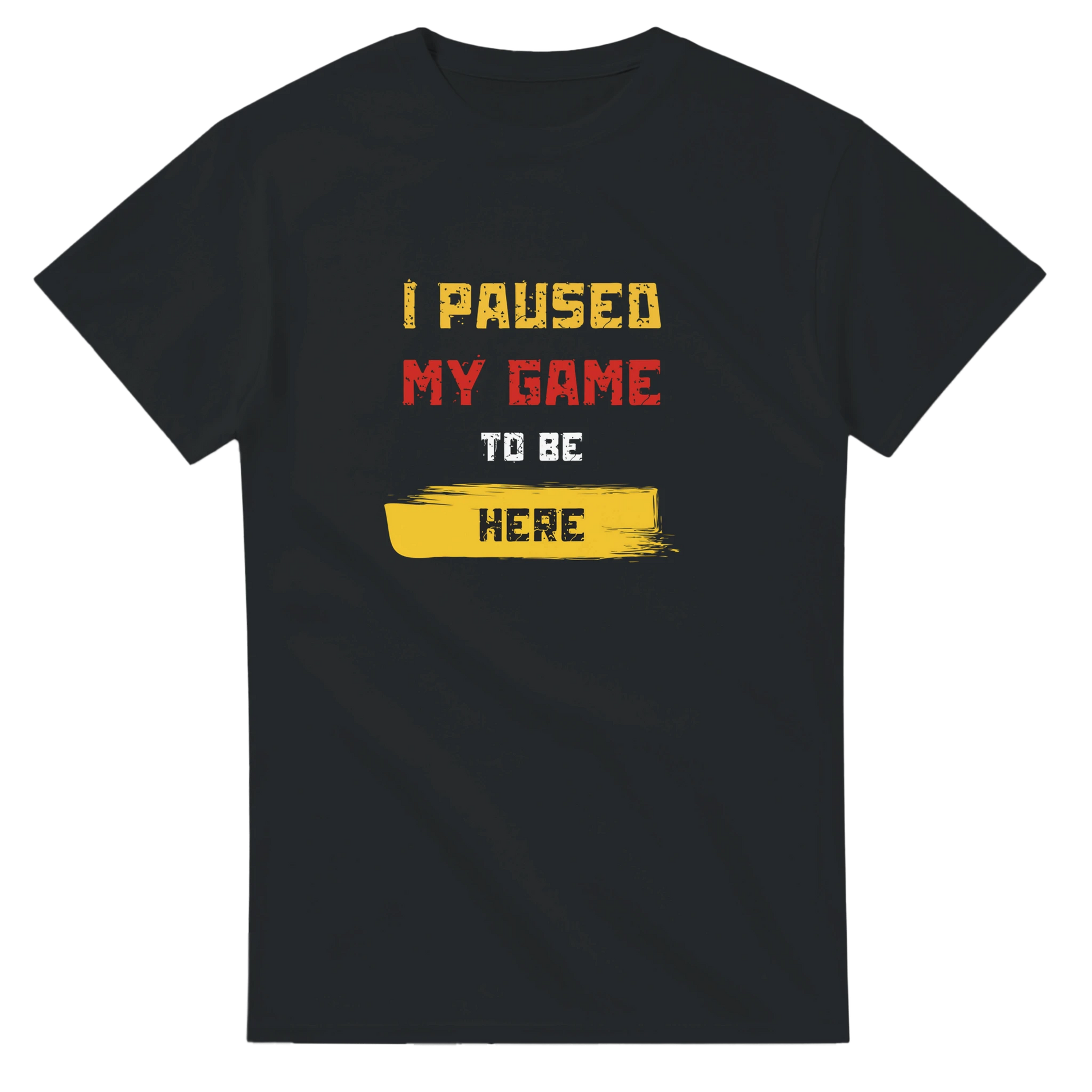 Custom sweatshirt with I Paused My Game To Be Here design, heavyweight unisex crewneck, fun and casual