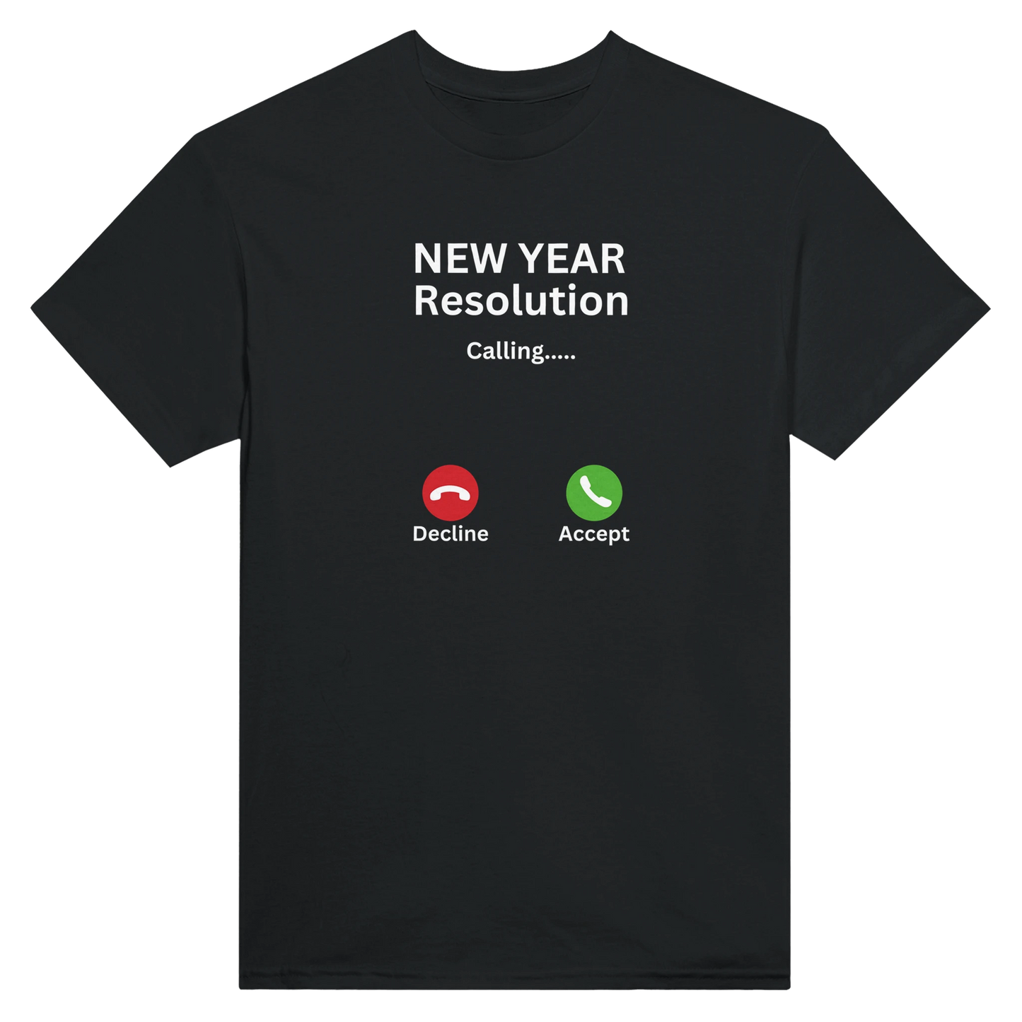 Custom sweatshirt with New Year Resolution Calling design, heavyweight unisex crewneck, stylish and comfortable