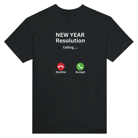 Custom sweatshirt with New Year Resolution Calling design, heavyweight unisex crewneck, stylish and comfortable