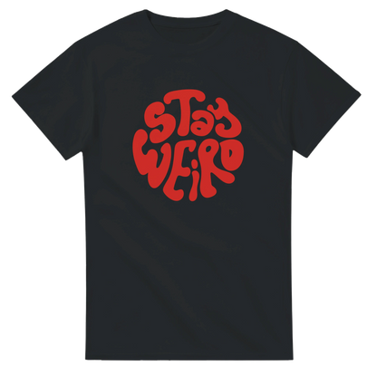 Custom sweatshirt with Stay Weird design, heavyweight unisex crewneck, trendy and comfortable