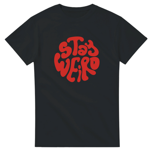Custom sweatshirt with Stay Weird design, heavyweight unisex crewneck, trendy and comfortable