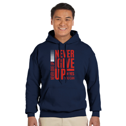 Never Give Up classic unisex pullover hoodie